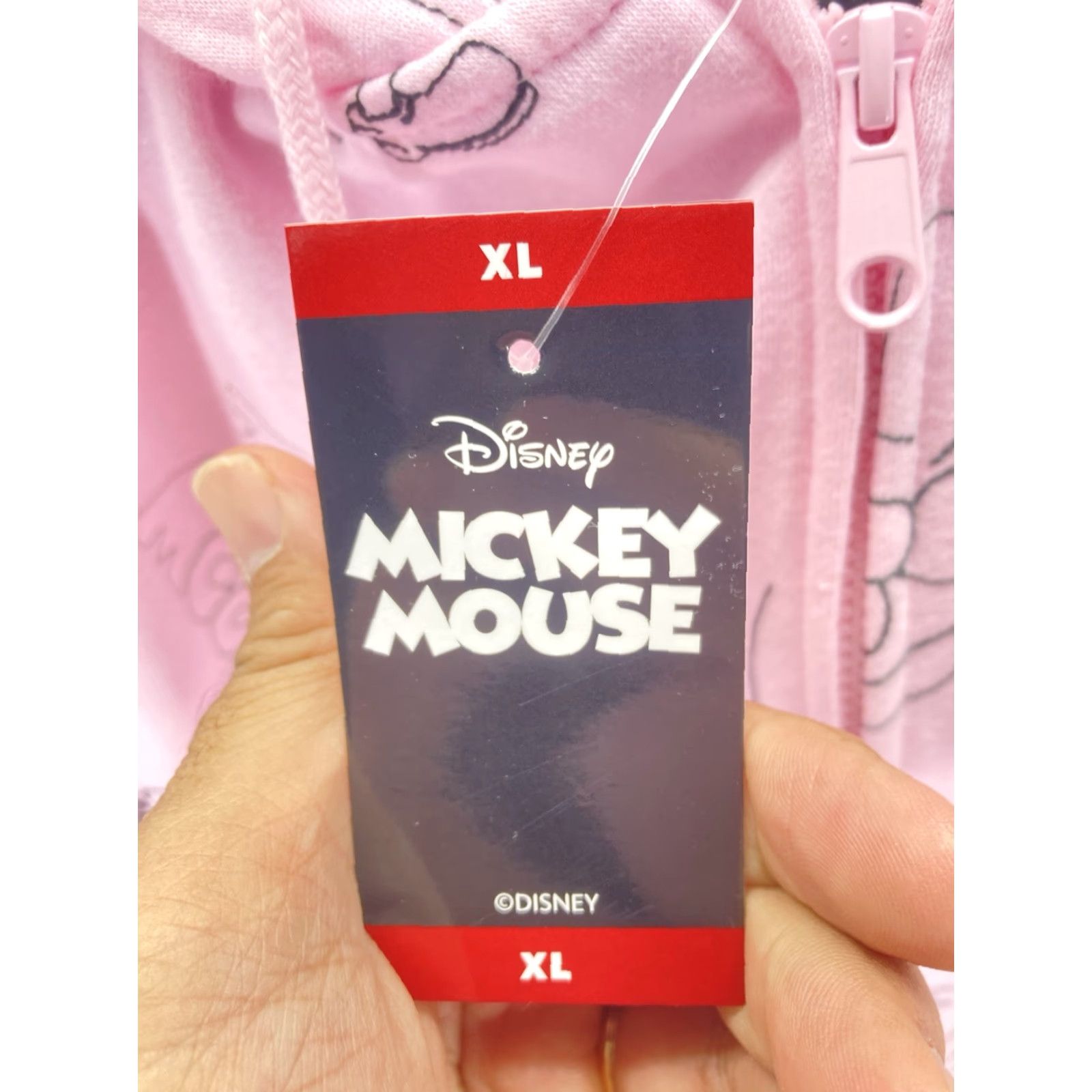 Disney Disney Mickey Mouse Hoodie Sweatshirt Women Size XL Pink AOP Full Zip Fleece NWT Size XL / US 12-14 / IT 48-50 - 6 Thumbnail