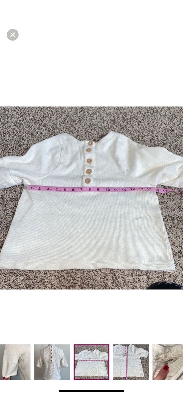Madewell Madewell xxs ottoman jacquard button back top Size XXS / US 00 / IT 34 - 5 Thumbnail