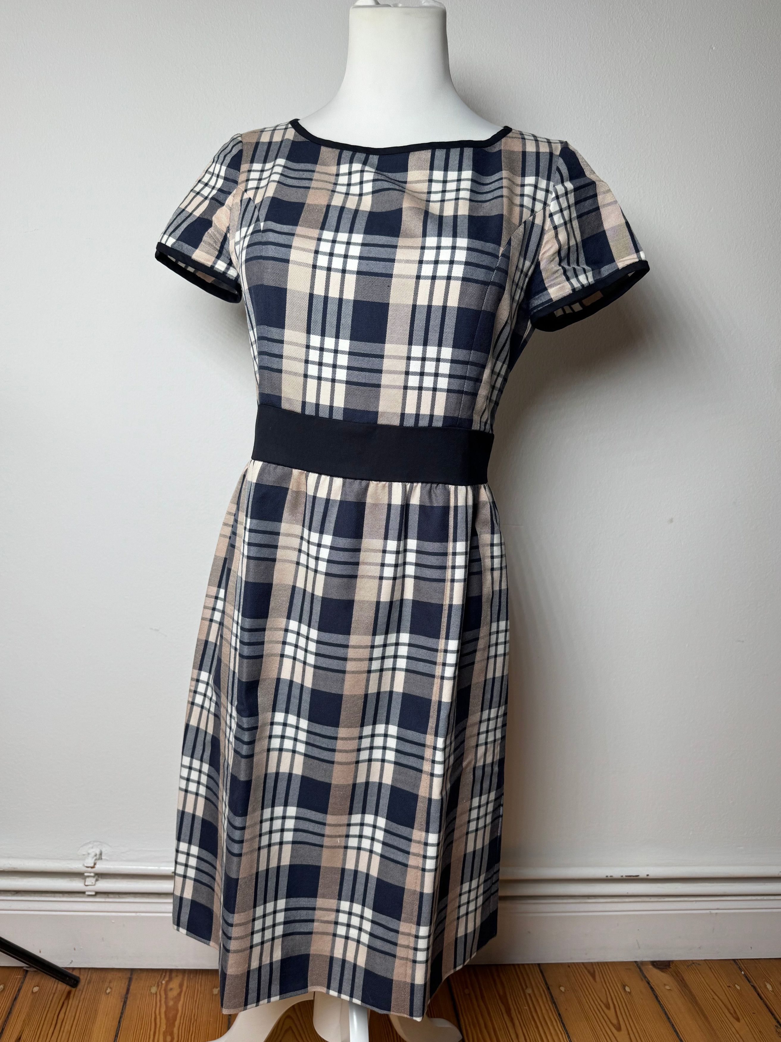 Courreges Vintage Checked Dress White Grey Black Size S / US 4 / IT 40 - 1 Thumbnail