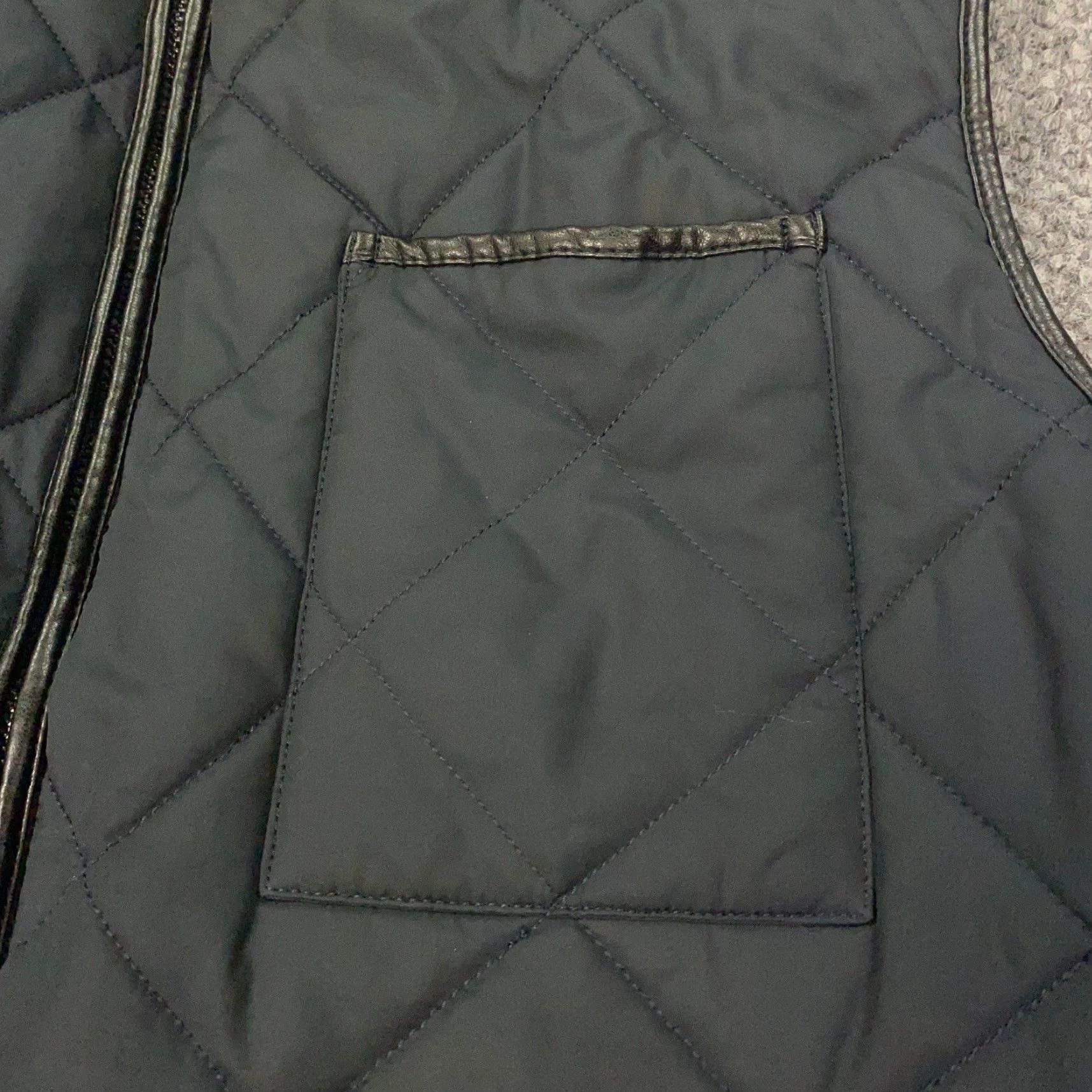 Vintage Michael Strahan Mens XL Dark Blue Quilted Full Zip Pockets Insulated Lined Bomber Jacket Size US XL / EU 56 / 4 - 2 Thumbnail