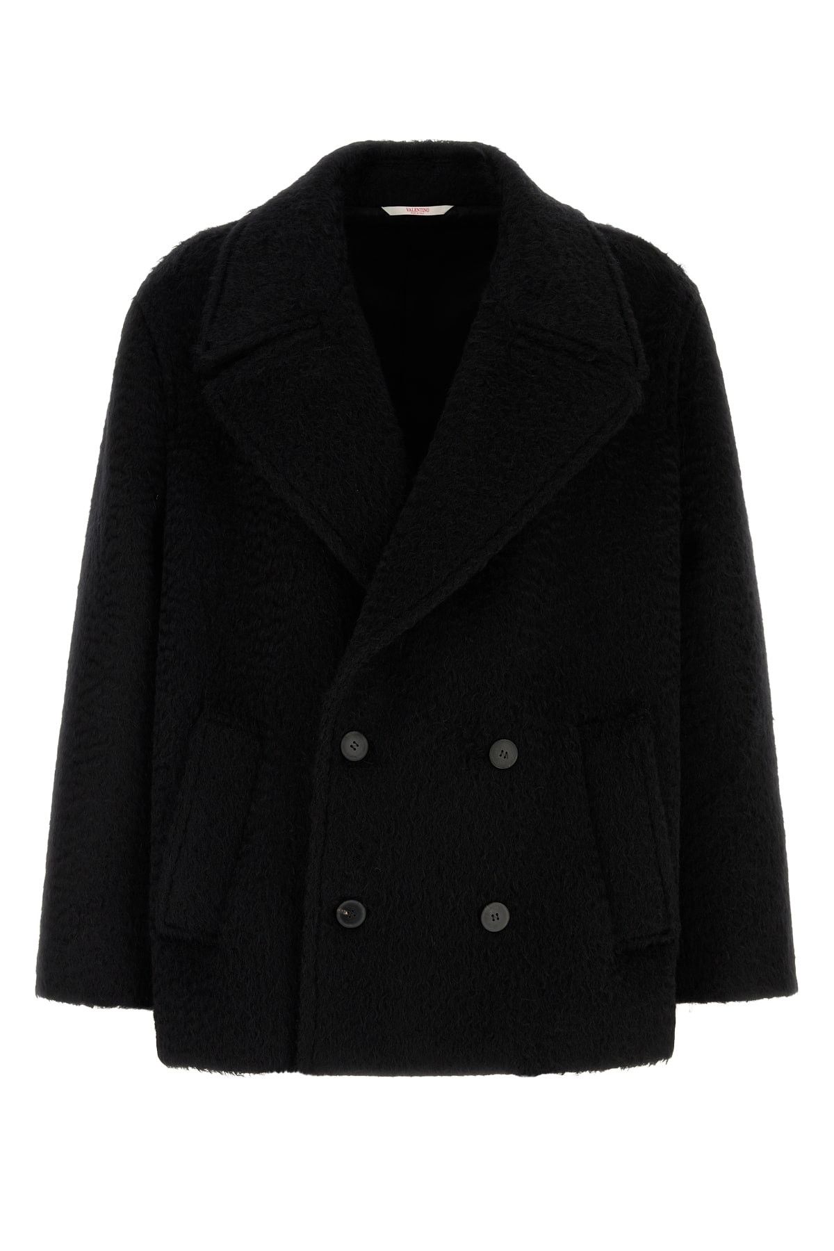Valentino Black Mohair And Wool Coat Size US L / EU 52-54 / 3 - 1 Thumbnail