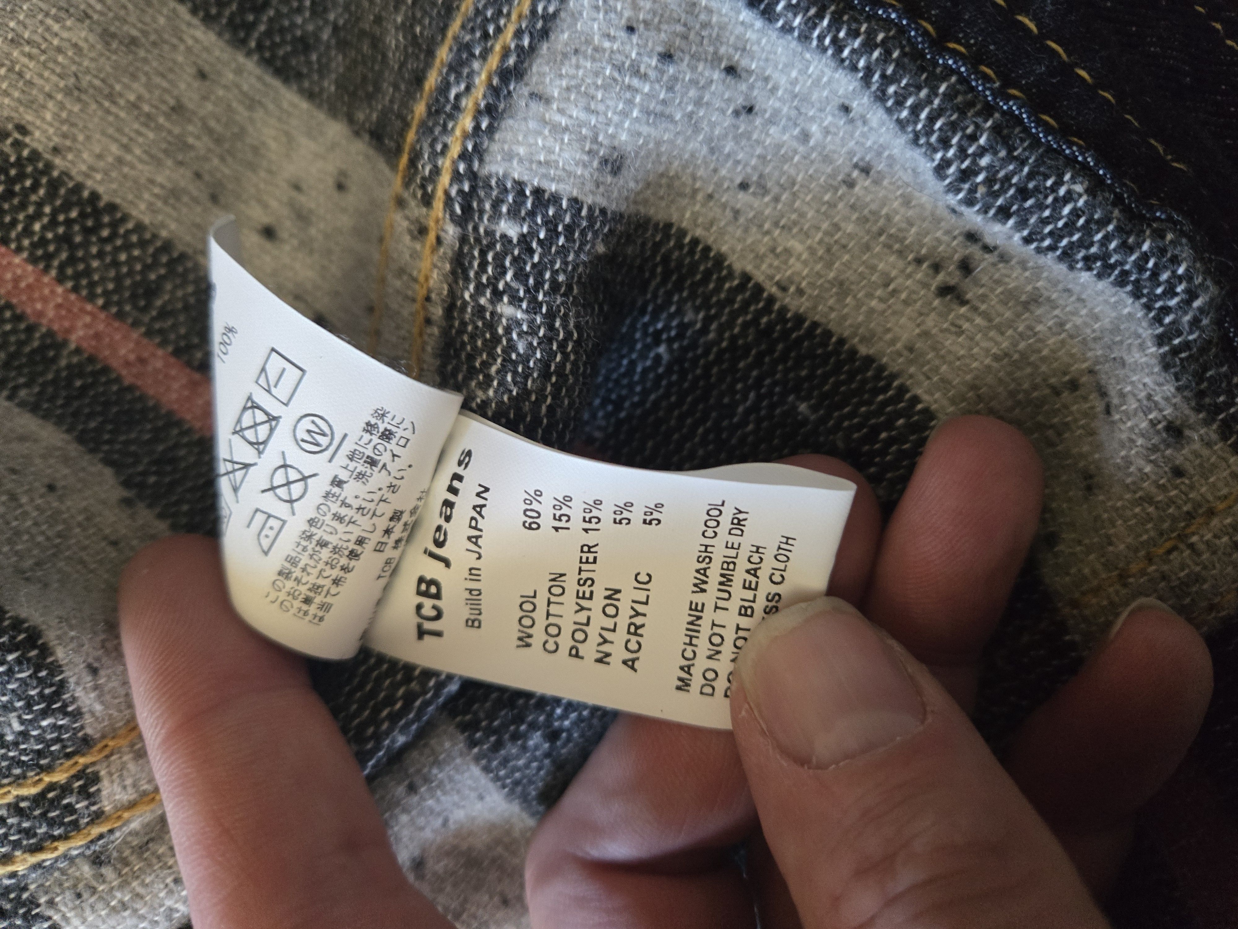 TCB Jeans Storm Cat's Drive Wool Lined Sz 48 Size US L / EU 52-54 / 3 - 3 Thumbnail