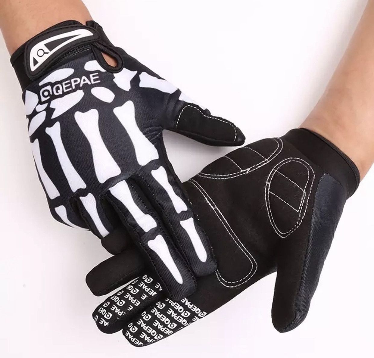 Jewelry Skeleton Gloves Hand Bones Goth Human Riding Winter BMX Size ONE SIZE - 1 Thumbnail