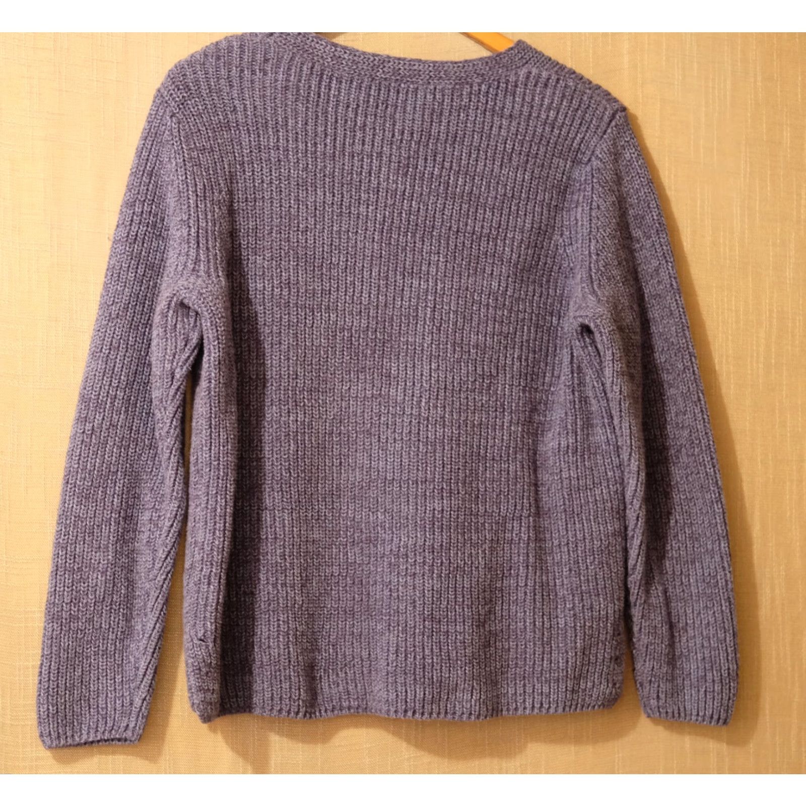 Coldwater Creek EUC Coldwater Creek Sweater V-Neck Heather Blue 100% Cotton Women's L Size L / US 10 / IT 46 - 5 Thumbnail