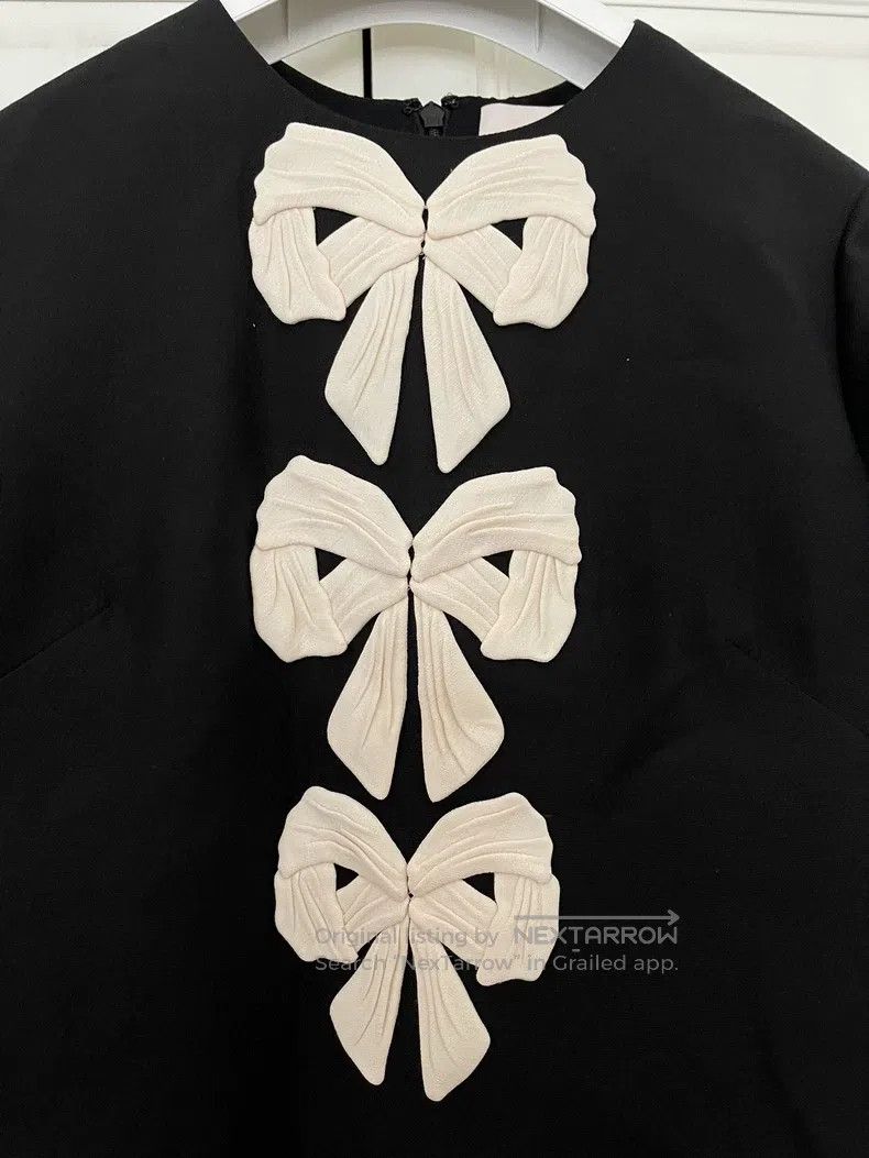 Valentino Valentino Black bow dress Size XS / US 0-2 / IT 36-38 - 4 Thumbnail