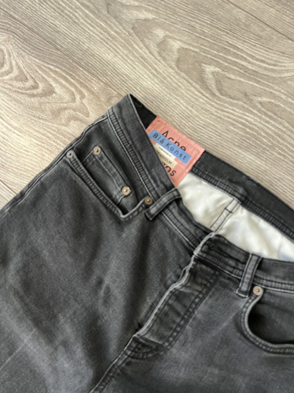 Acne Studios Acne Studios Bla Konst Stockholm River Used Black Men Jeans Size US 32 / EU 48 - 11 Thumbnail