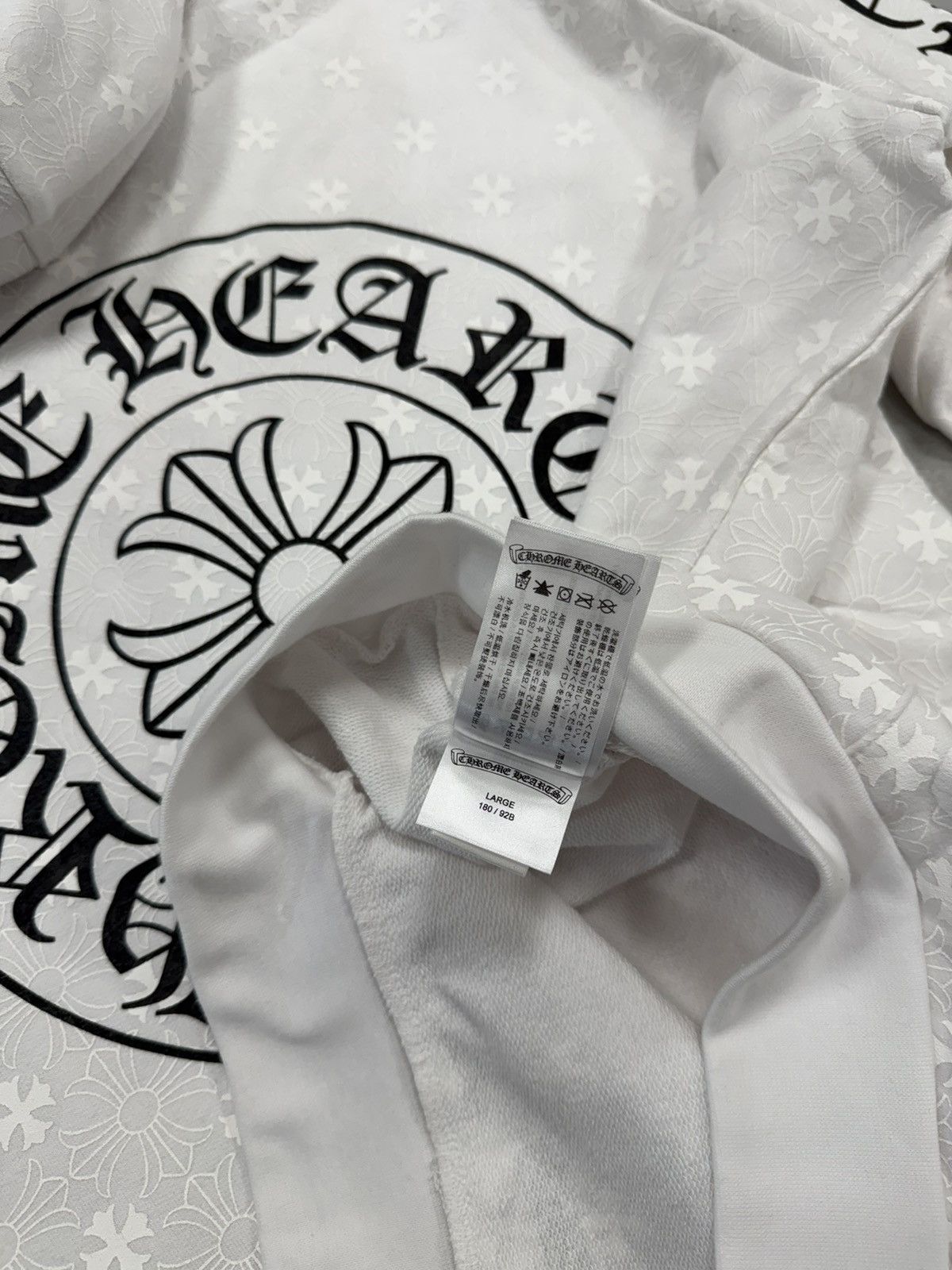 Chrome Hearts Chrome Hearts Monogram Vertical Horseshoe Hoodie White Large Size US L / EU 52-54 / 3 - 8 Thumbnail