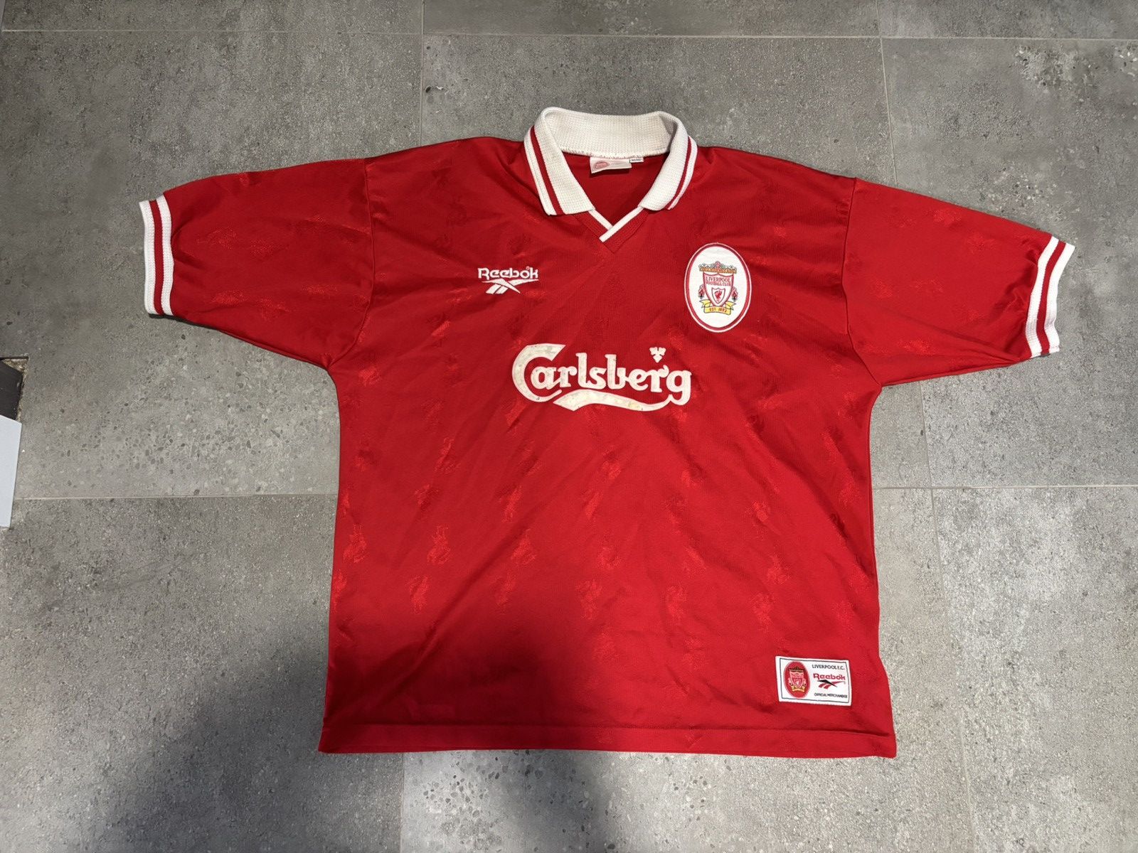 Reebok Liverpool 1996-1997-1998 Home Shirt - XL Size US XL / EU 56 / 4 - 1 Thumbnail