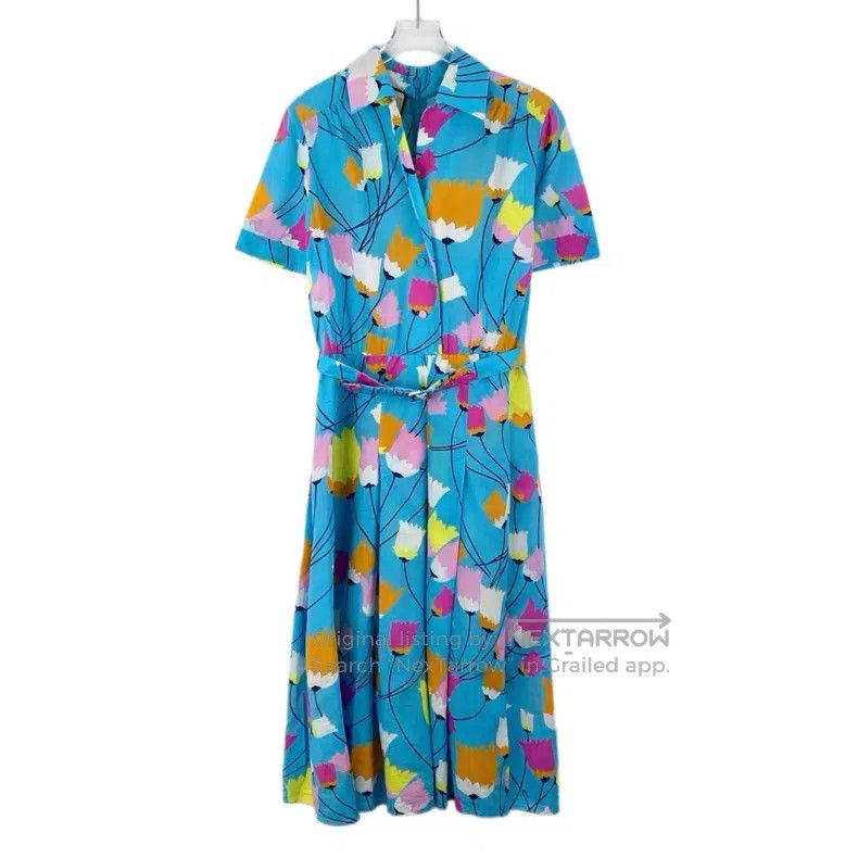 Gucci Gucci Borderless Overture Blue Floral Print Cotton Lapel S Size XS / US 0-2 / IT 36-38 - 1 Thumbnail