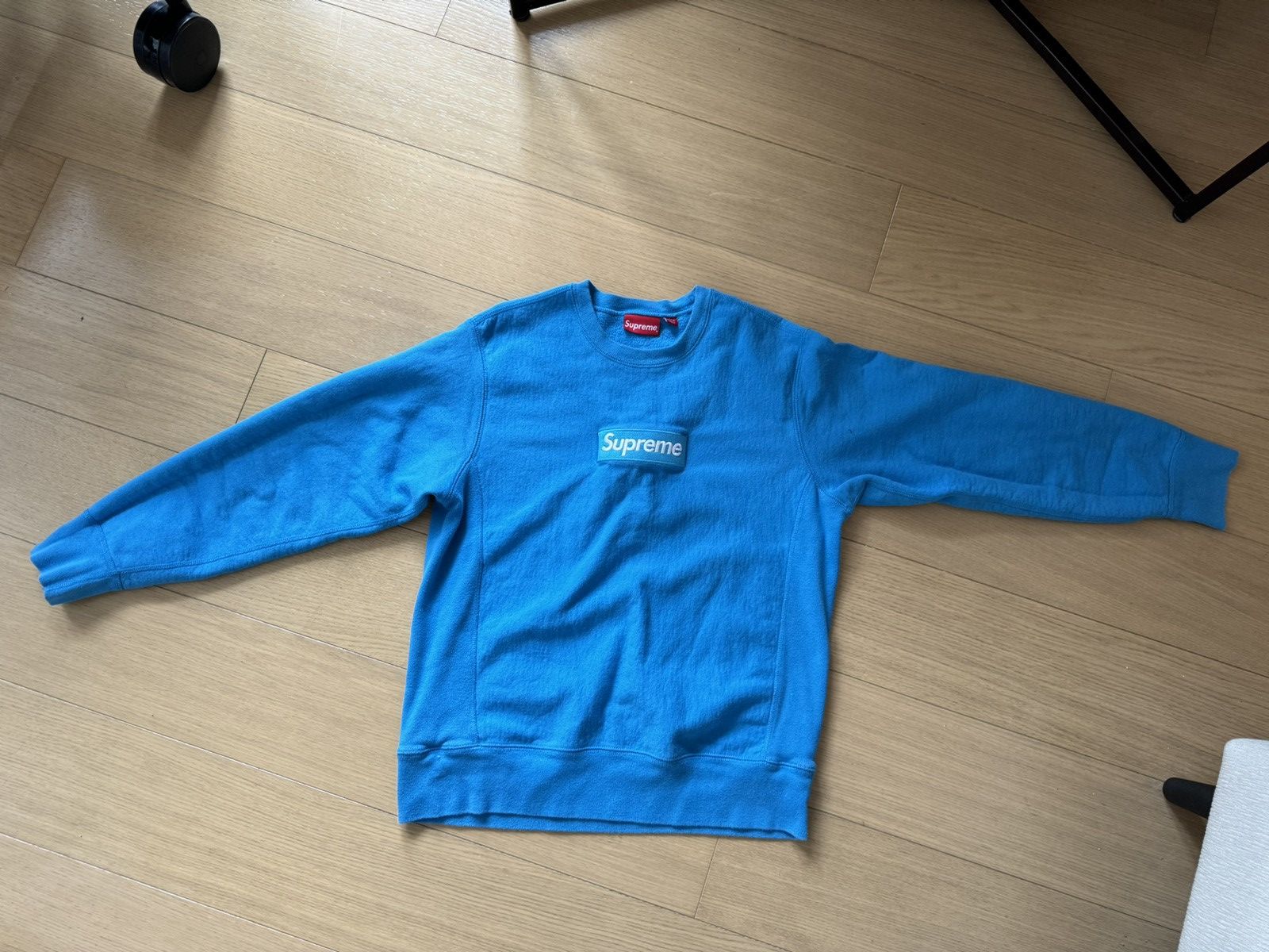 Supreme Box Logo Crewneck (Bright Royal) Size US M / EU 48-50 / 2 - 1 Thumbnail