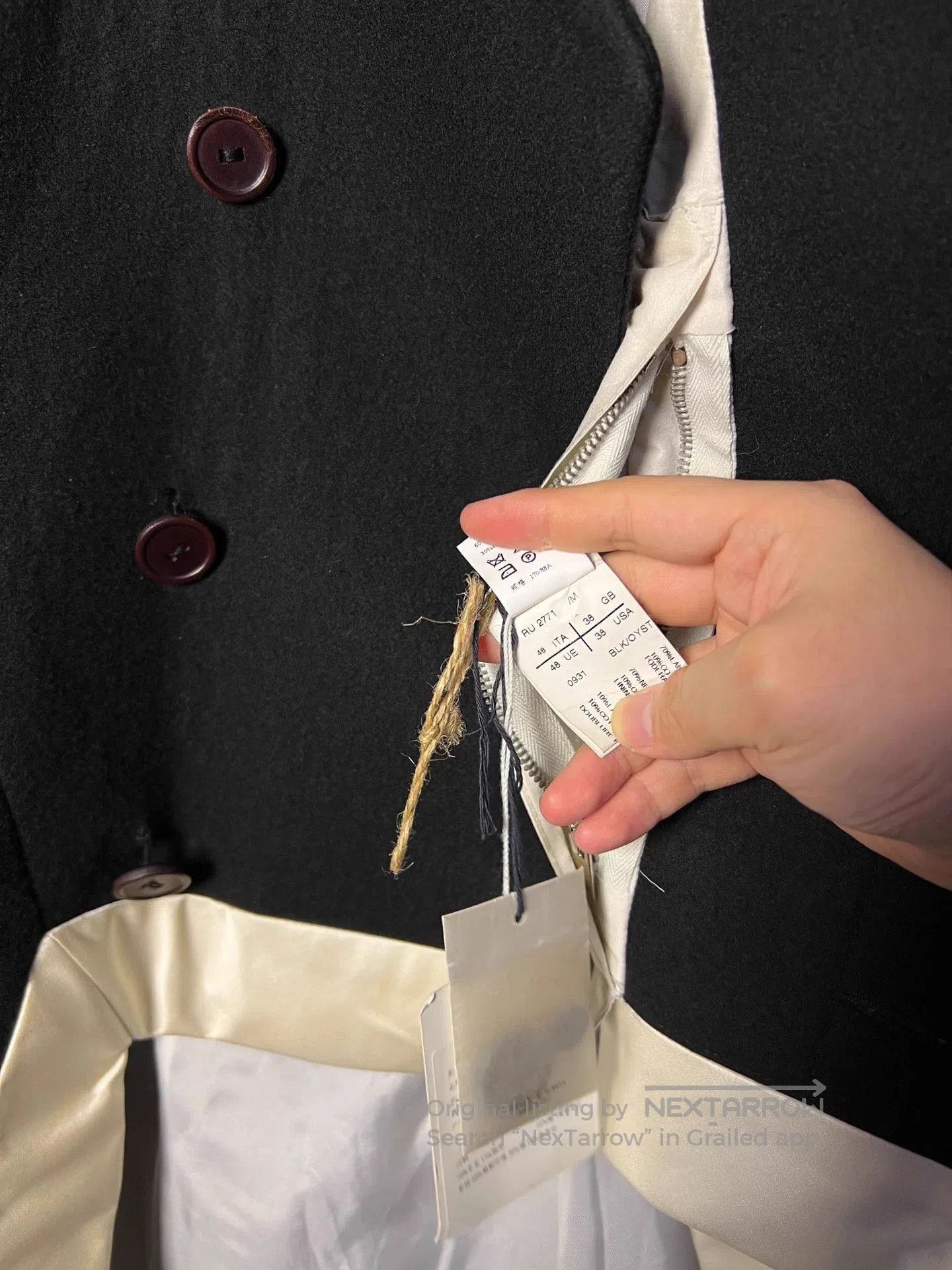 Rick Owens Black High Collar Structured Jacket. Size US M / EU 48-50 / 2 - 7 Thumbnail