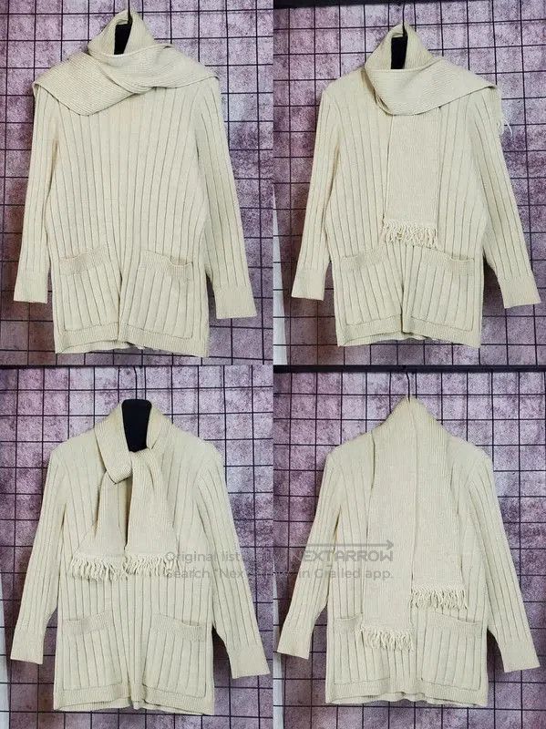 Yves Saint Laurent Yves Saint Laurent Women's Beige Wool Knit Sweater . Size M / US 6-8 / IT 42-44 - 1 Thumbnail