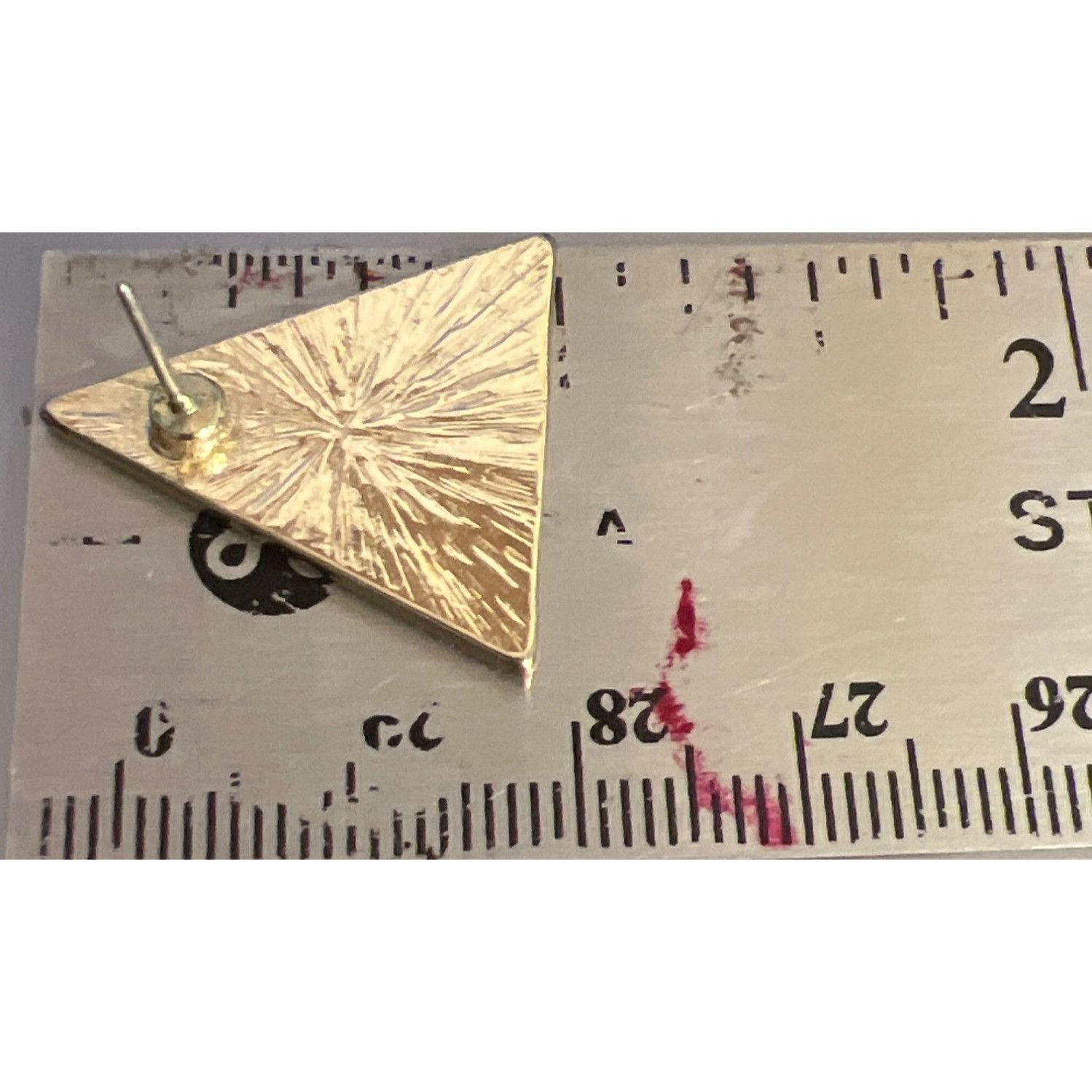 Other Vtg Art Deco Geometric Triangle Enamel Earrings Gold Tone Bl Size ONE SIZE - 5 Thumbnail