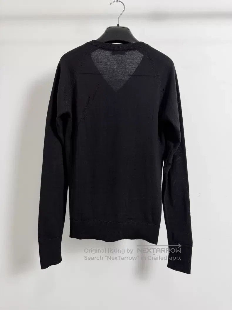 Dior Dior Black V-neck Claw Marks Wool Knit Sweater Size US XS / EU 42 / 0 - 2 Thumbnail