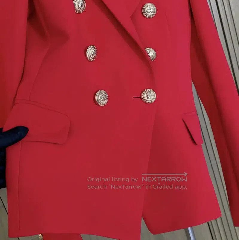 Balmain Balmain Red Wool Women's Blazer . Size S / US 4 / IT 40 - 6 Thumbnail