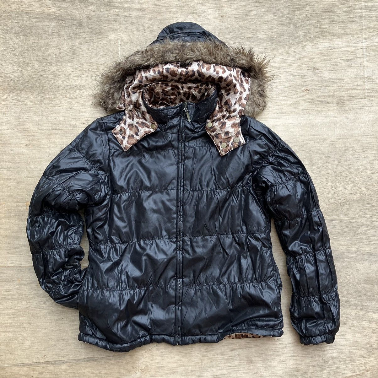 Designer SKI BOMBER FUR REVERSIBLE LEOPARD JACKET Size M / US 6-8 / IT 42-44 - 6 Thumbnail