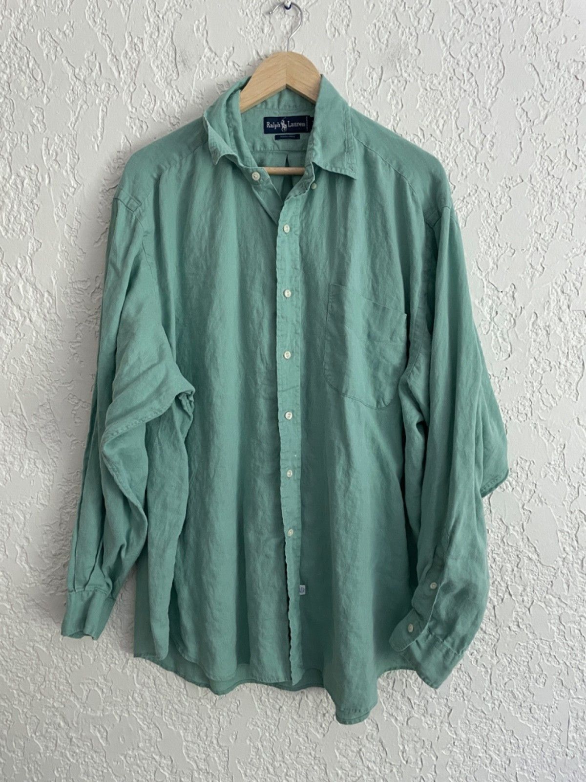 🔥 Polo Ralph Lauren® RARE 90s Linen Button Shirt