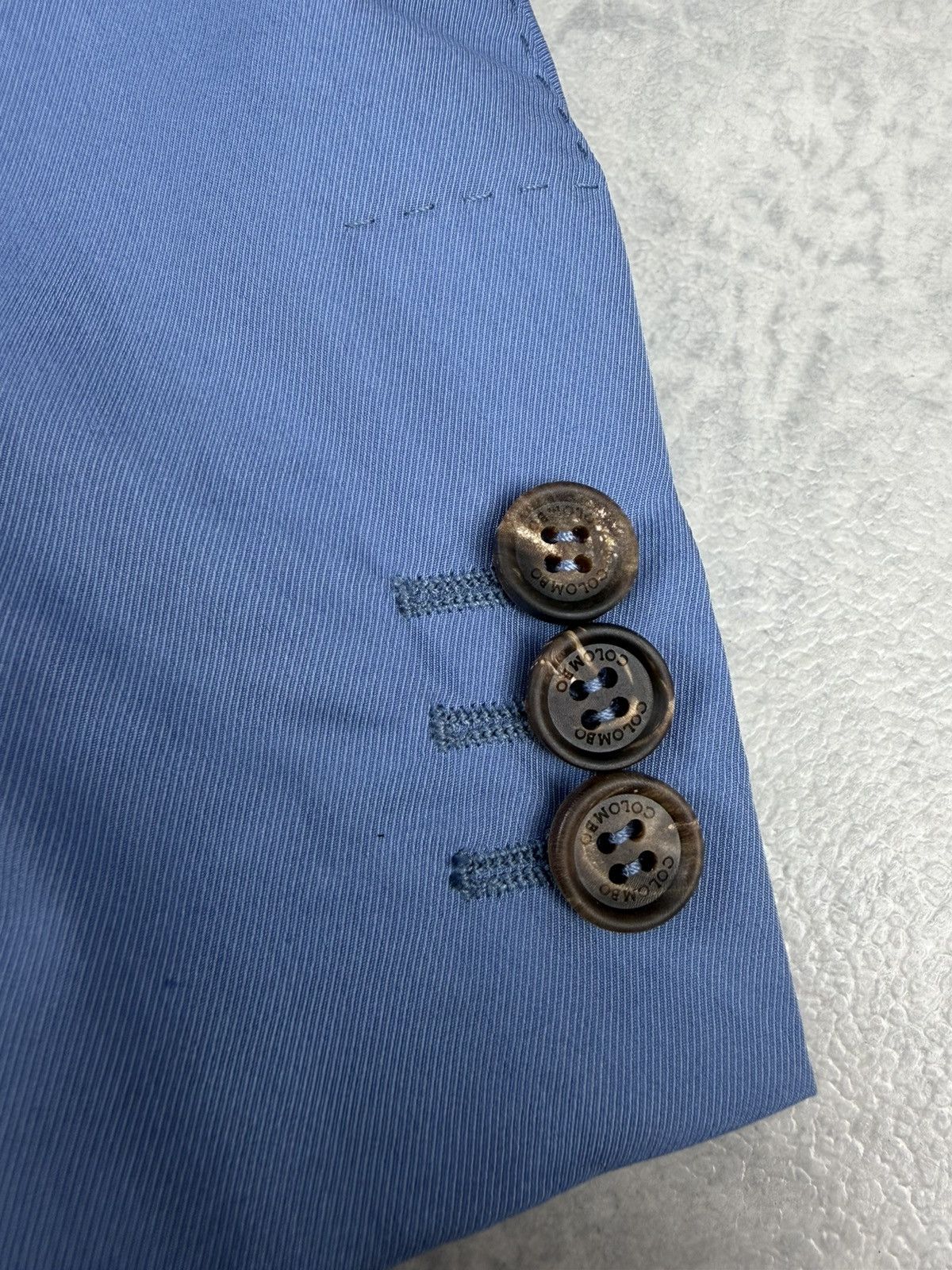 Colombo Colombo Italy Blue Blazer Cotton Silk Size 58 Size 48R - 2 Thumbnail