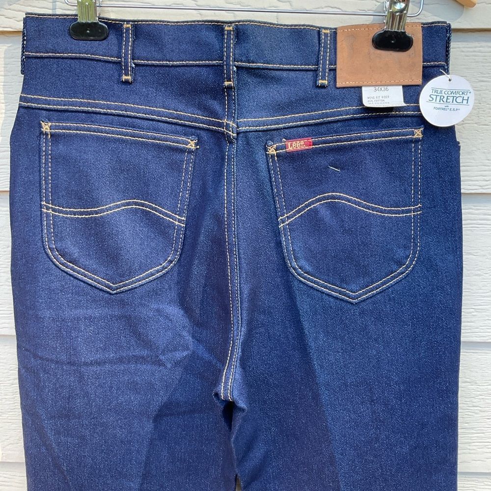 Lee Vintage 1970’s Lee Men’s Rider Fit Jeans 34X36 Deadstock NWT Size US 34 / EU 50 - 4 Thumbnail
