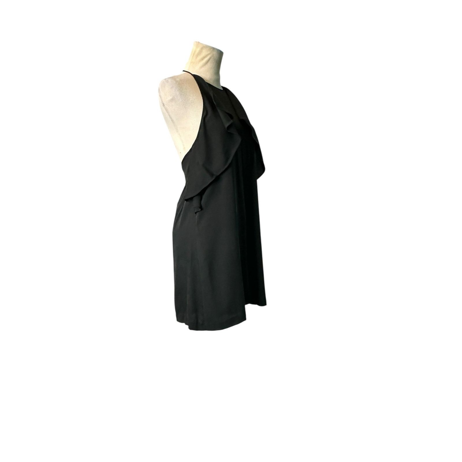 Theory Theory Black Silk Ruffle Open Back Slip Halter Dress Size 2 Size XS / US 0-2 / IT 36-38 - 21 Thumbnail