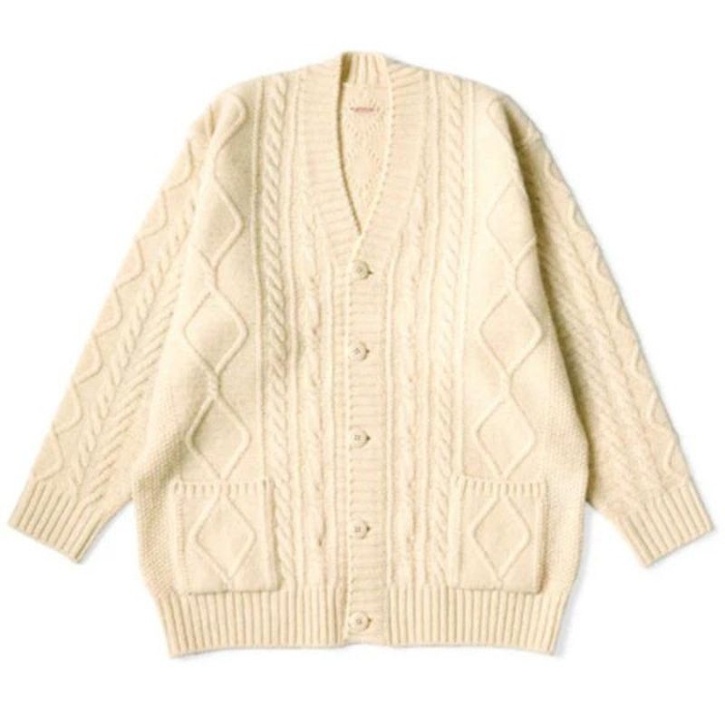 Kapital Kapital 5G Wool Cable Knit Profile Rainbowy Patch Cardigan Size US S / EU 44-46 / 1 - 2 Thumbnail