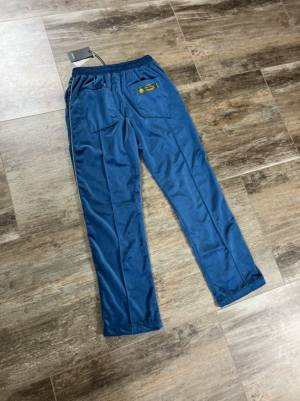 Rhude NEW Rhude Pants Embroidered Velvet Blue Size US 36 / EU 52 - 3 Thumbnail