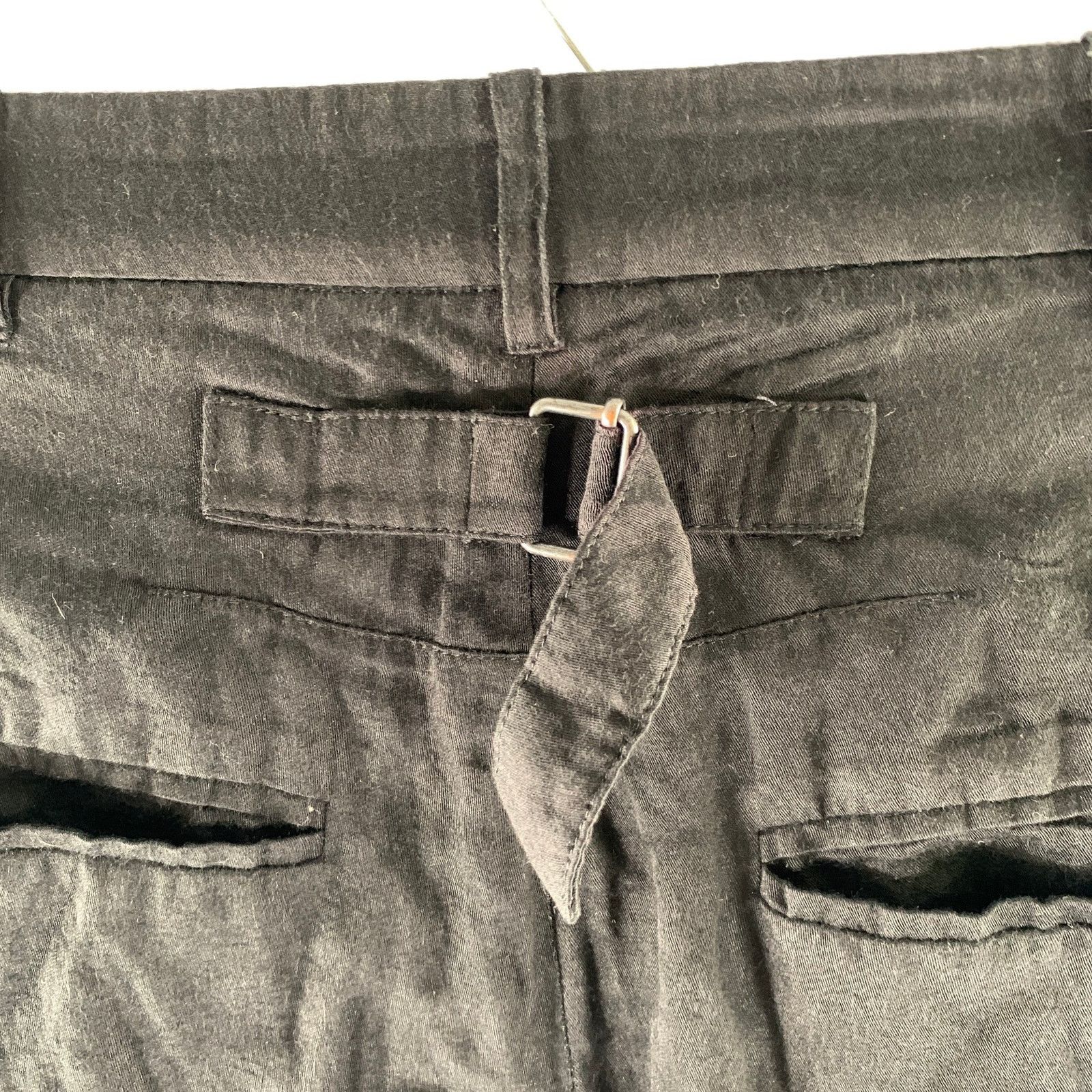 Ann Demeulemeester ANN DEMEULEMEESTER Black Wrinkled Rayon Cotton Casual Pants Size 27" / US 4 / IT 40 - 3 Thumbnail