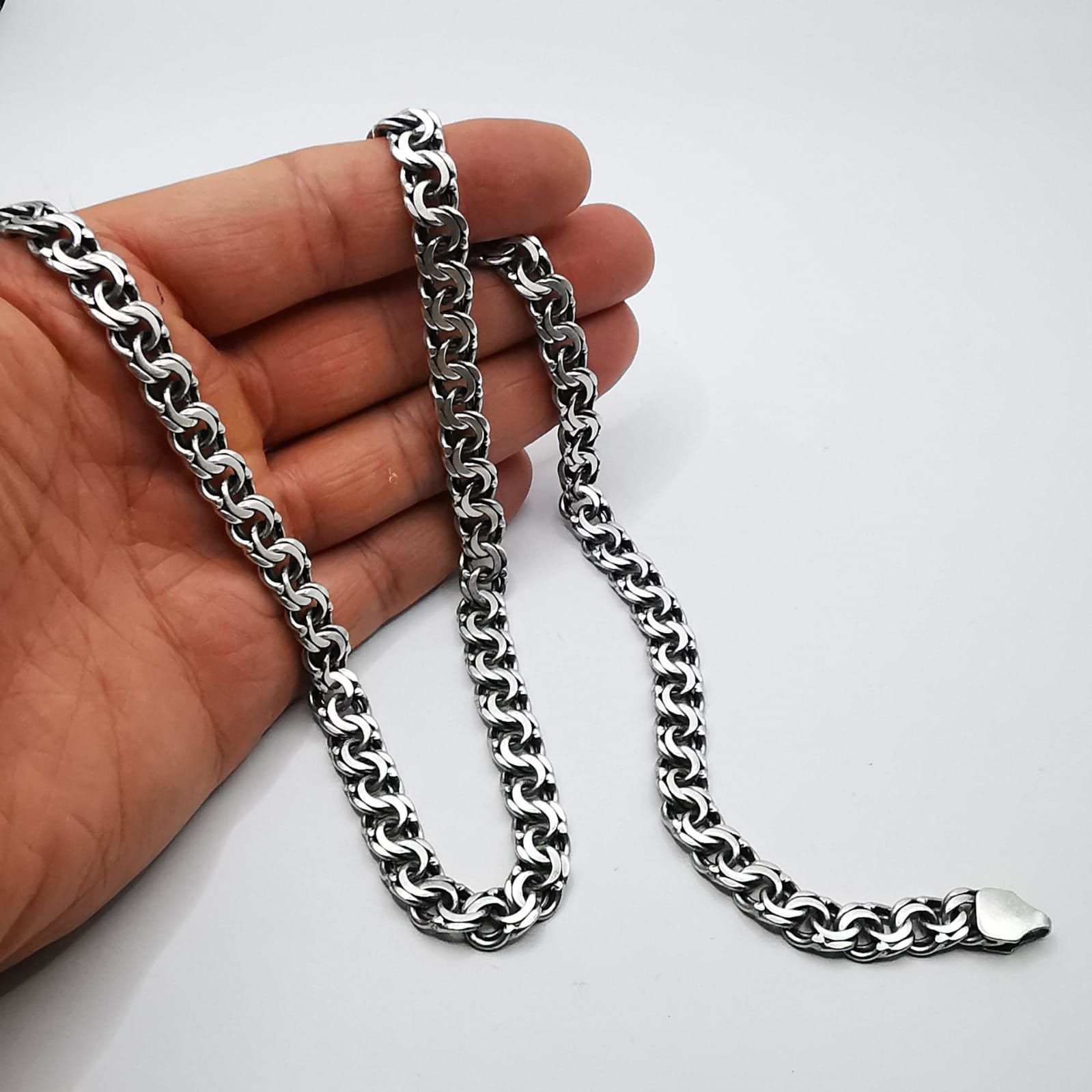 Sterling Silver Vintage Massive Chain, 925 Sterling Silver, 78,01g Size ONE SIZE - 3 Thumbnail