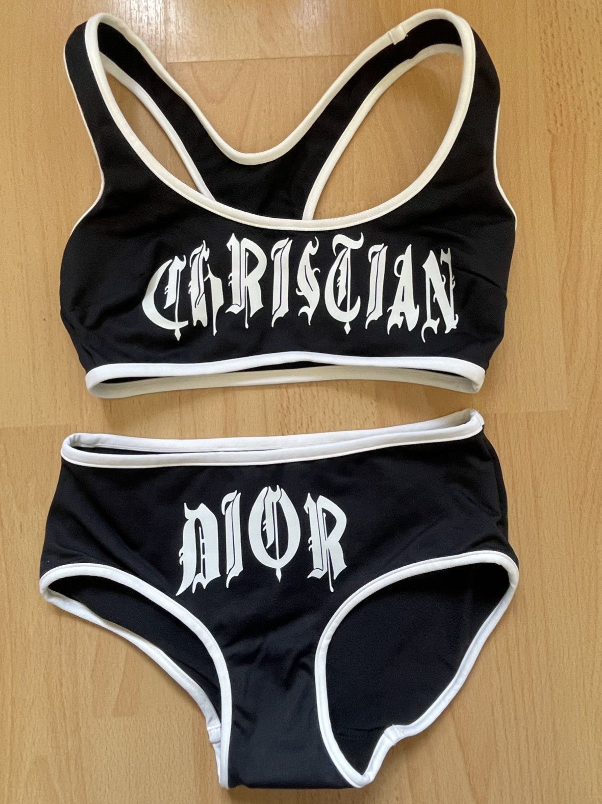 Dior CHRISTIAN DIOR SWIMSUIT GOTHIC 2002 summer Size ONE SIZE - 1 Thumbnail