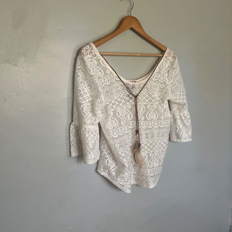 Other Sugar High White Lace Blouse M Size M / US 6-8 / IT 42-44 - 3 Thumbnail