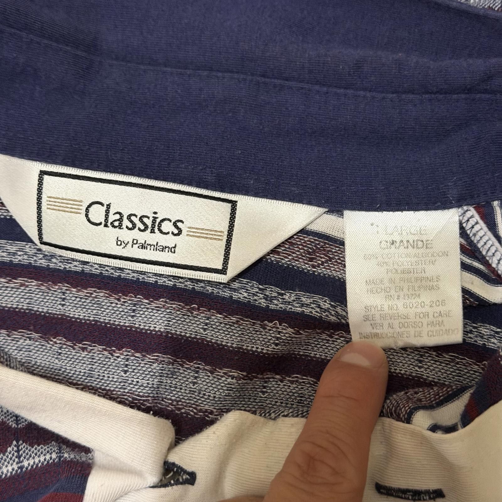 Other Vintage 90s Classics by Palmland Striped Polo Shirt Size US L / EU 52-54 / 3 - 4 Thumbnail