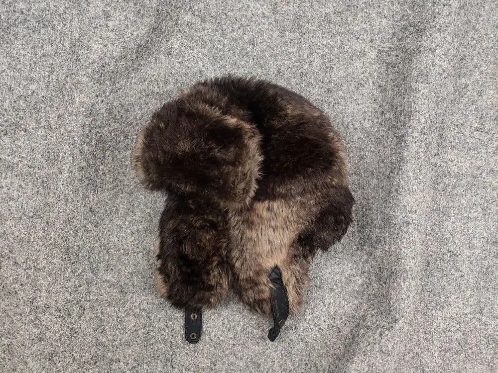 Le Grande Bleu (L.G.B.) Vintage Y2K Fuzzy Fur Ushanka Hat Brown faded l.g.b. Style Size ONE SIZE - 1 Thumbnail