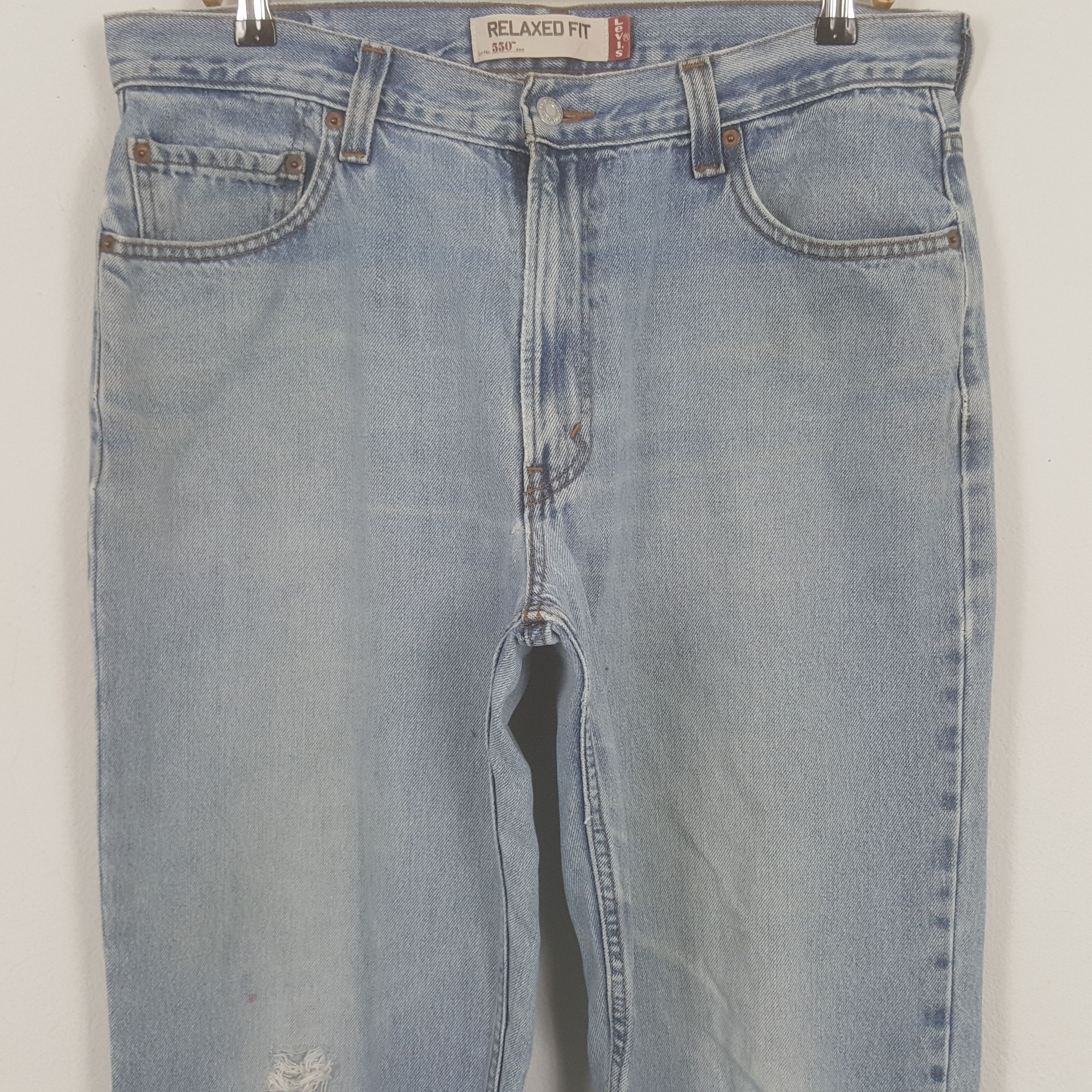 Levi's × Vintage Vintage Levi's 550 Distressed Denim Jeans Size US 35 - 2 Thumbnail