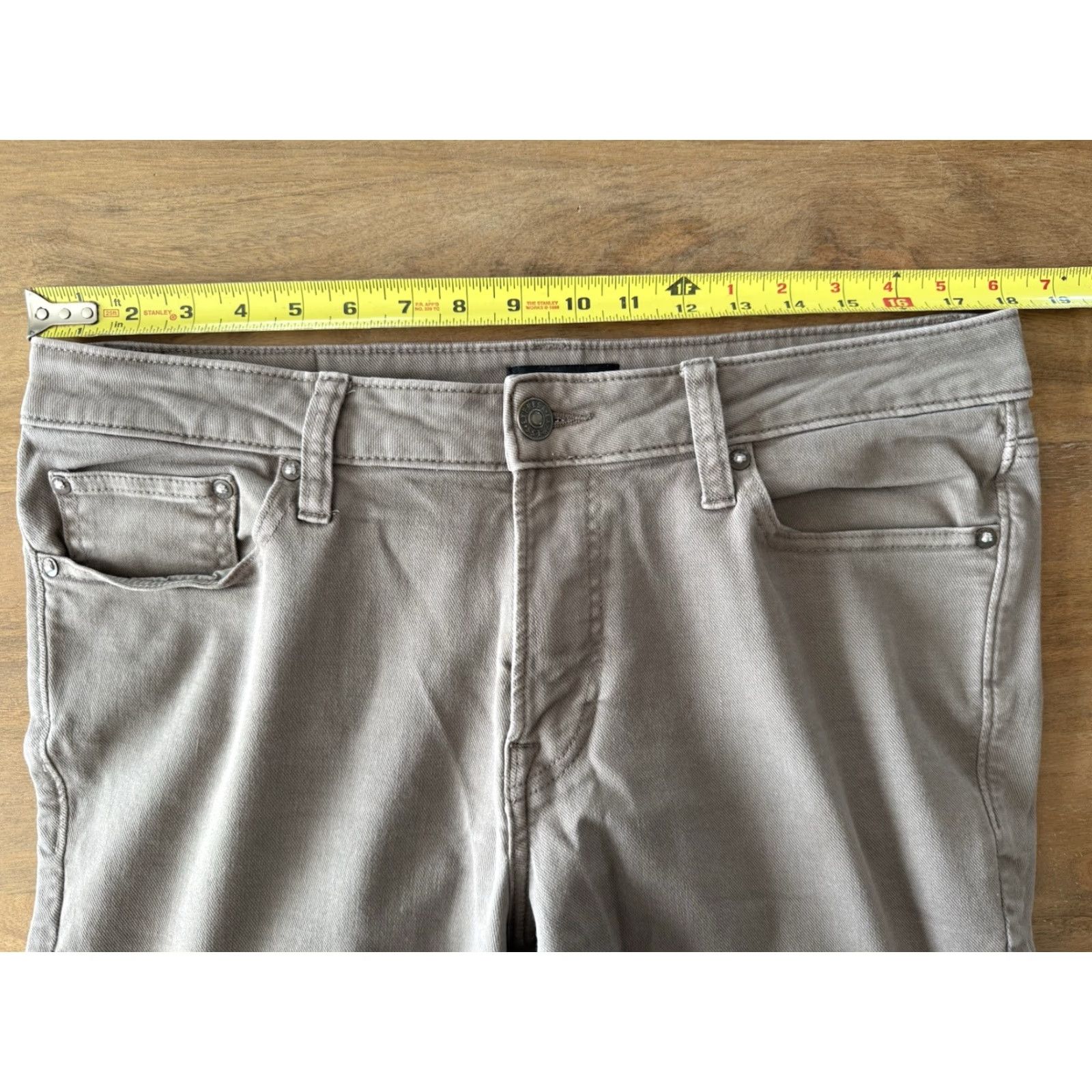 Express VINTAGE Express Jeans Mens Jeans Slim Straight Tan 36x28 33x30 5-Pocket Denim Cotton Blend Street City Logo Size US 33 - 7 Thumbnail