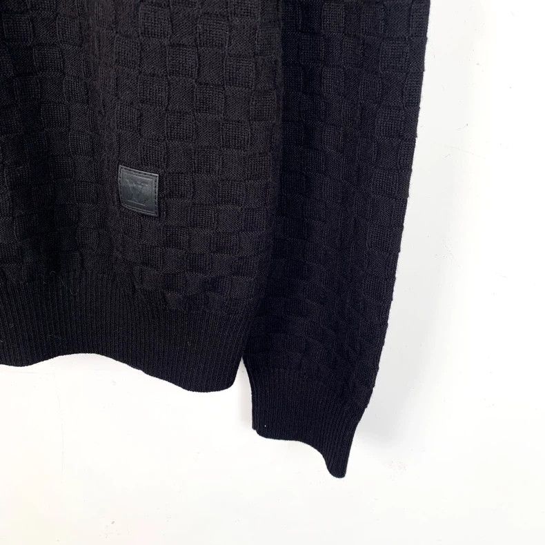 Louis Vuitton Louis Vuitton Black checkerboard cotton crewneck long-slee Size US XS / EU 42 / 0 - 4 Thumbnail