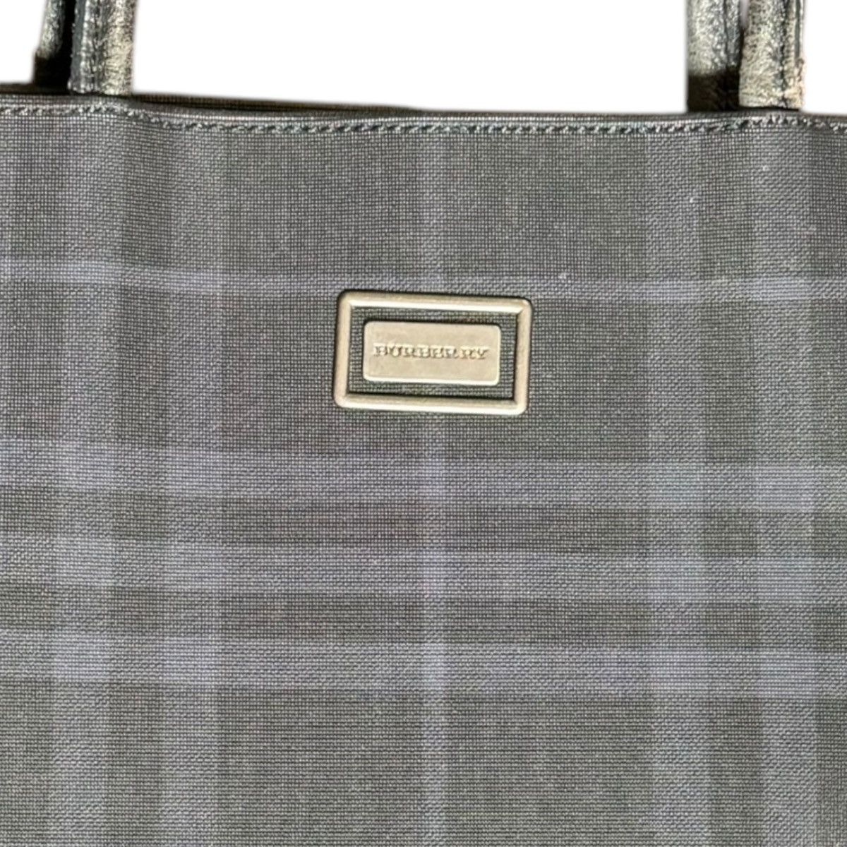 Burberry BURBERRY Nova Chek Hand Bag Coated Canvas Black Auth bs14826 Size ONE SIZE - 3 Thumbnail
