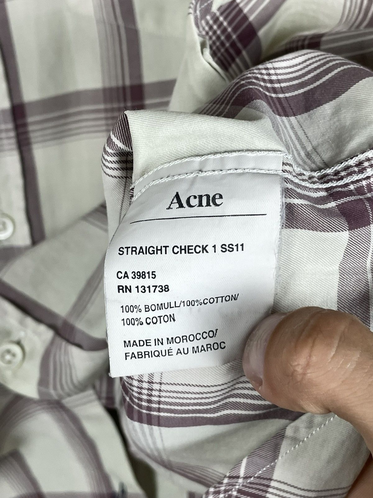Acne Studios Acne Studios Shirt Checkered Luxury Designer Old Money Size US M / EU 48-50 / 2 - 8 Thumbnail