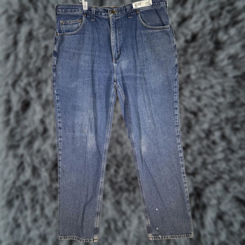 Carhartt Carhartt Jeans Mens 38x32 Blue Relaxed Fit Work Jeans Denim Pants 38x32 Mens Blue Carhartt 382-83 5-Pocket Workwear Size US 38 / EU 54 - 1 Thumbnail