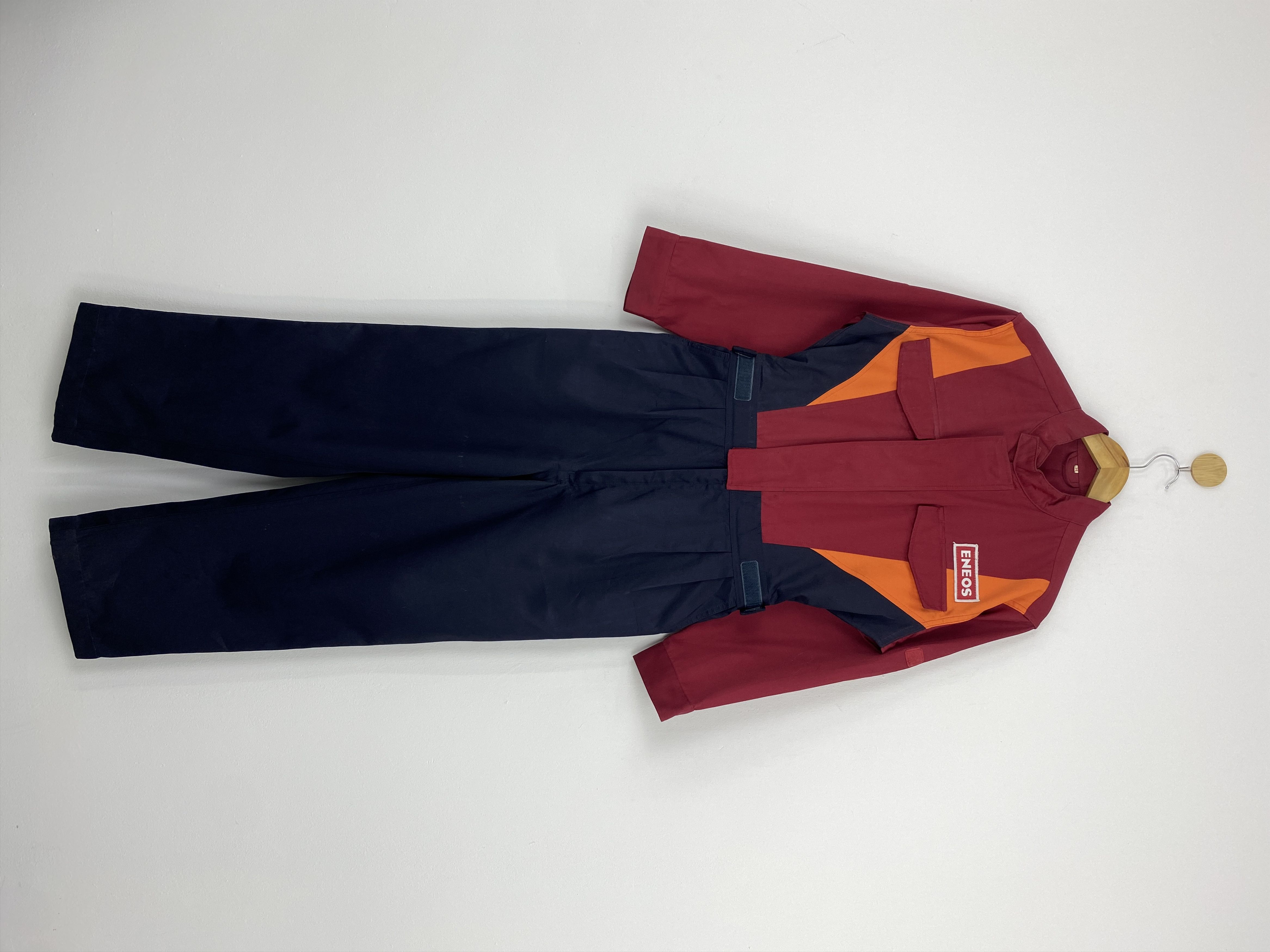 image of Racing x Vintage Eneos Initial D Movie Mechanic Coverall in Red, Men's (Size Medium)