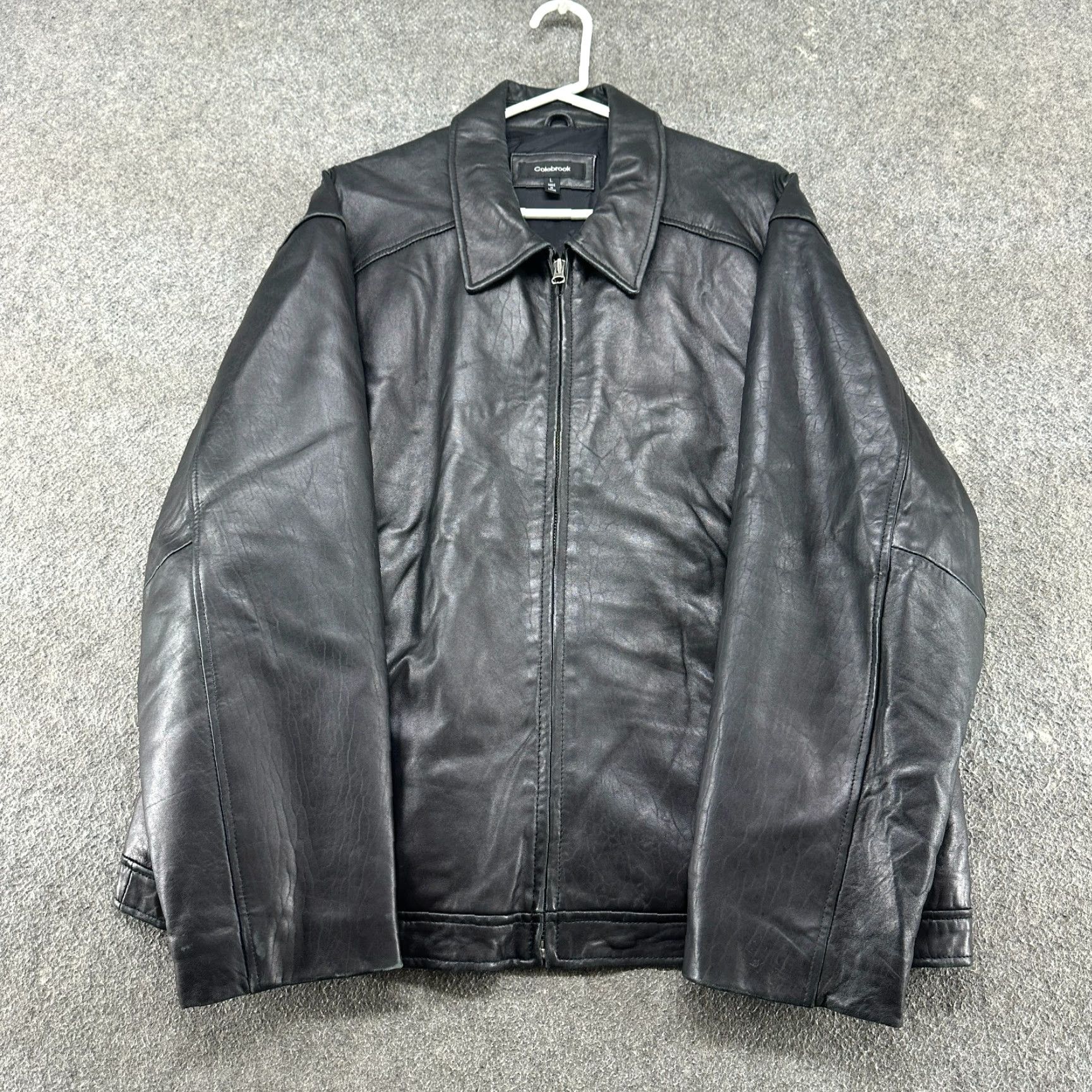 Vintage VINTAGE Celebrook Leather Bomber Jacket Mens L Black Solid Zip 90s Biker Oversized Full Zip Winter Fall Spring Size US L / EU 52-54 / 3 - 2 Thumbnail