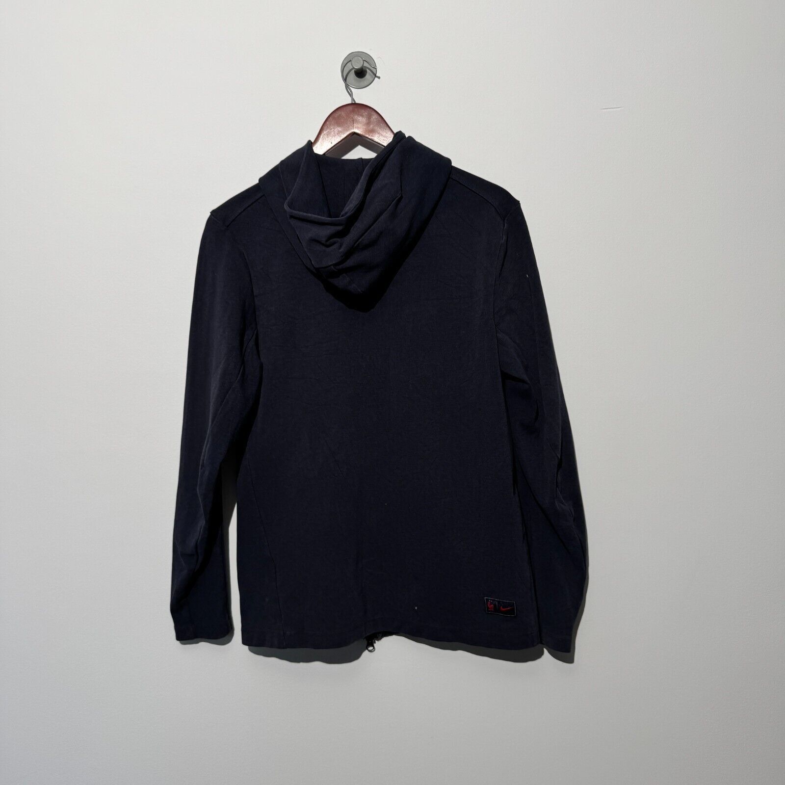 Nike × Vintage Vintage Nike Unisex Navy Blue Polyester Zip Hoodie Size S Size US S / EU 44-46 / 1 - 8 Thumbnail