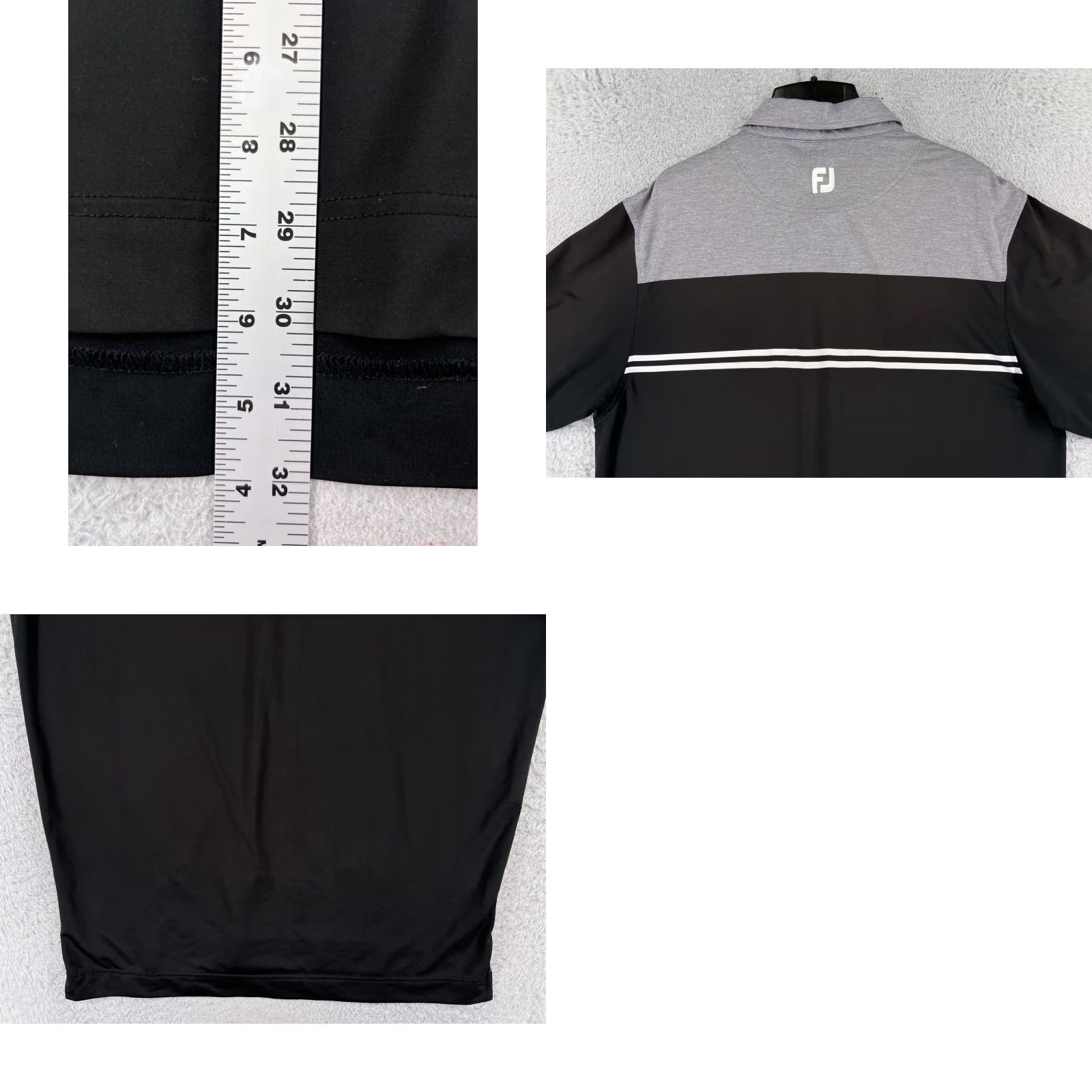 Footjoy FootJoy Polo Shirt Men Medium Black Gray Short Sleeve 100% Polyester Golf Golfer Size US M / EU 48-50 / 2 - 9 Thumbnail