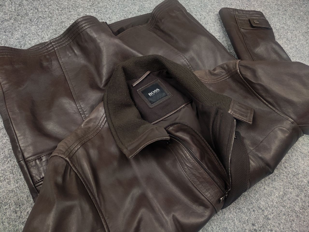 Hugo Boss Hugo Boss Italian lamb nappa Leather Brown Classic Jacket Size US M / EU 48-50 / 2 - 11 Thumbnail