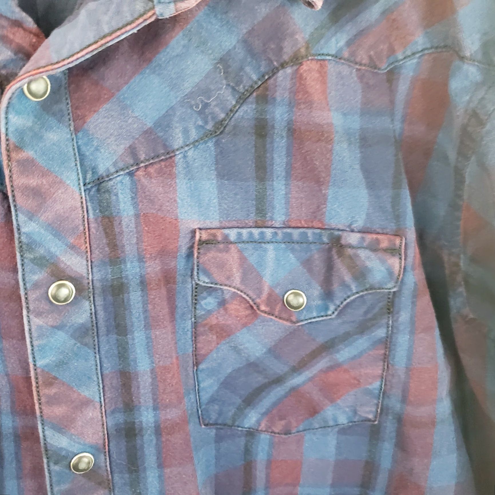 Wrangler VINTAGE Wrangler Retro Premium Shirt Men 2XL Blue Plaid Pearl Snap Western 90s Cowboy Casual Mens Size US XXL / EU 58 / 5 - 5 Thumbnail