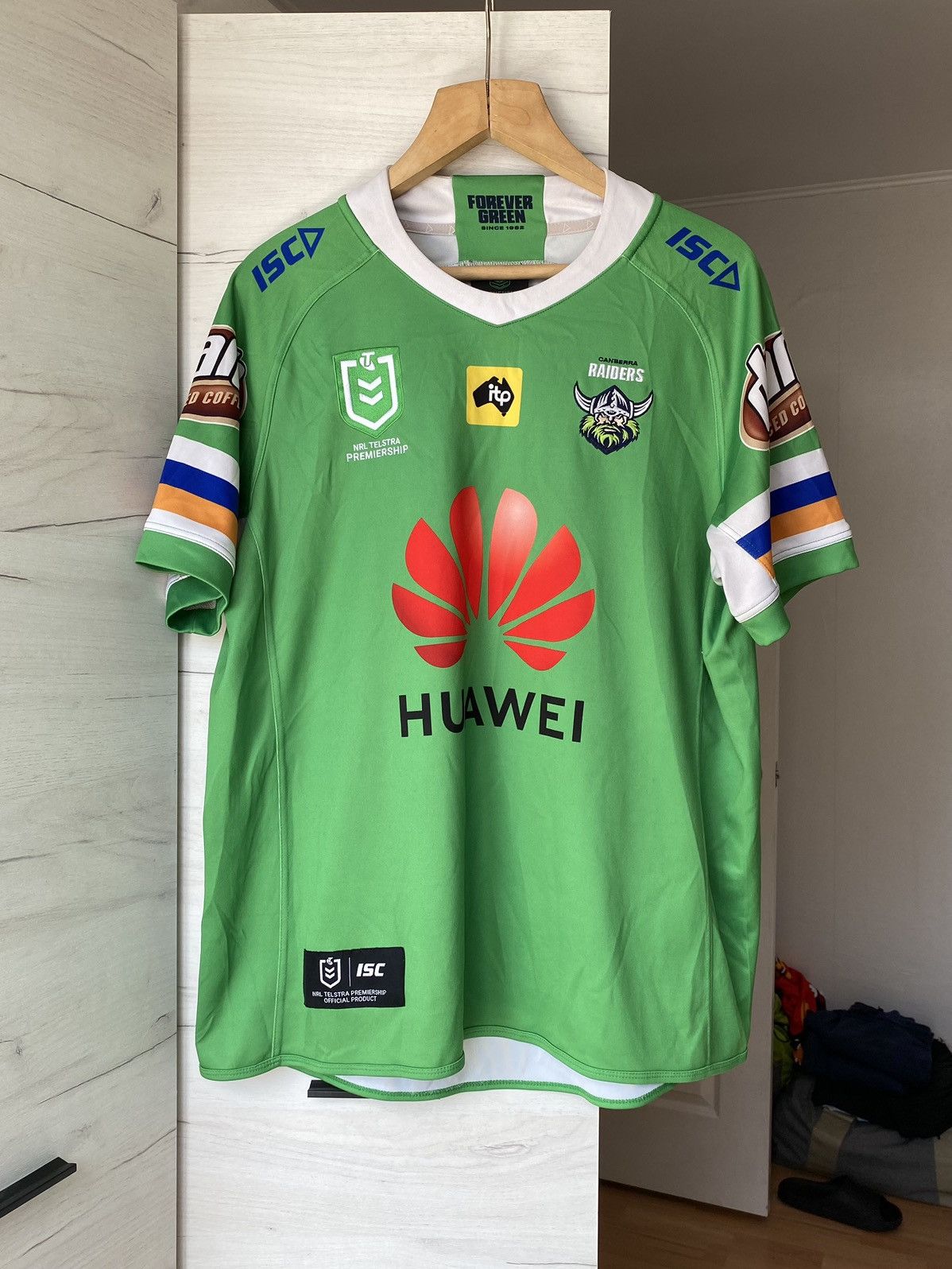 Other Canberra Raiders Jersey Green 20-21 NRL Rugby League Home Size US XL / EU 56 / 4 - 1 Thumbnail