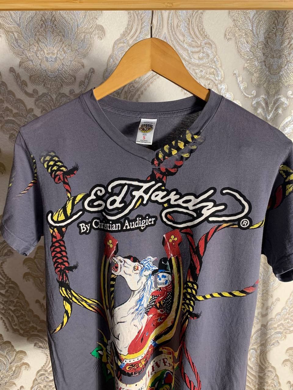 Ed Hardy ED HARDY CHRISTIAN AUDIGIER DESIGNER T-SHIRT JAPAN STYLE Y2K Size US S / EU 44-46 / 1 - 2 Thumbnail