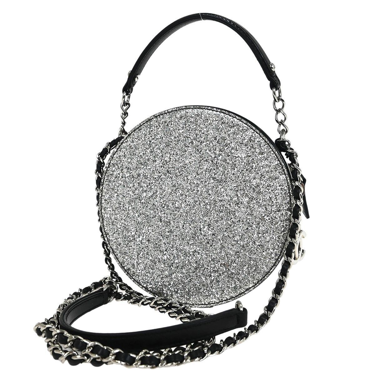 Chanel Chanel Evening On The Moon Round Evening Bag Glittered PVC with Patent Size ONE SIZE - 1 Thumbnail