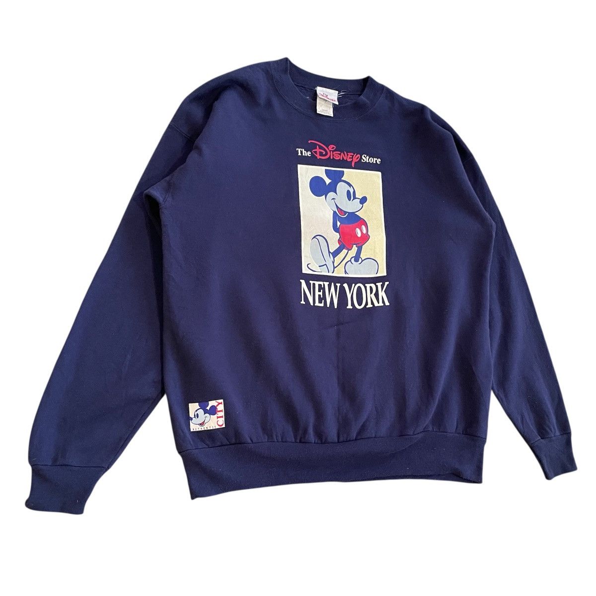 Disney 90s Disney Store NEW YORK Mickey Mouse Sweatshirt Navy Blue Size US L / EU 52-54 / 3 - 3 Thumbnail