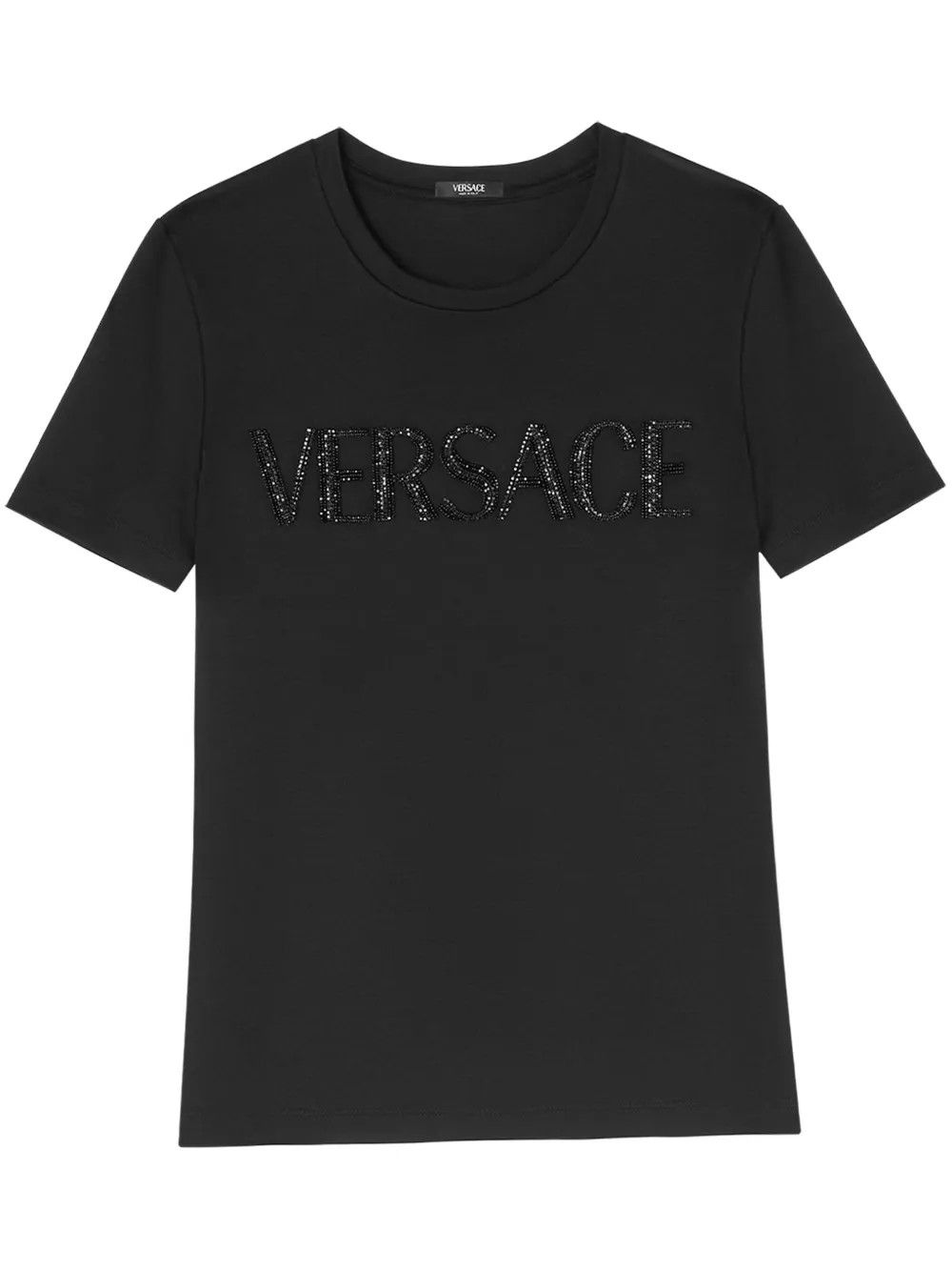 Versace o1y0226 Logo Crewneck T-Shirt in Black Size XS / US 0-2 / IT 36-38 - 1 Thumbnail