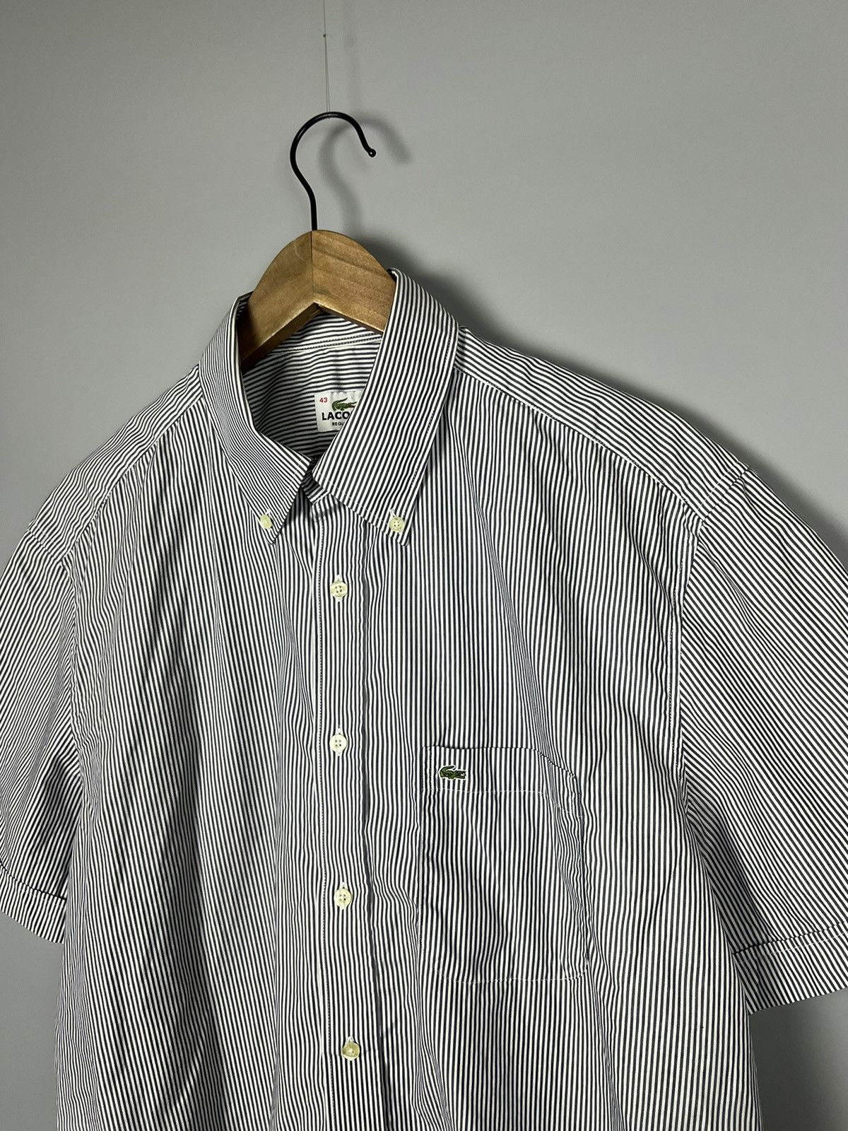Lacoste × Vintage Vintage Lacoste short sleeve button up stripe shirt Size US L / EU 52-54 / 3 - 2 Thumbnail